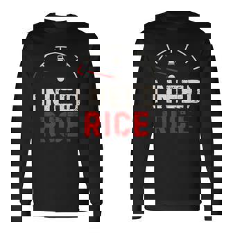 Vintage I Need Rice Lover レトロ 米 食べ物 好き 長袖Tシャツ - Kawaiitshirt