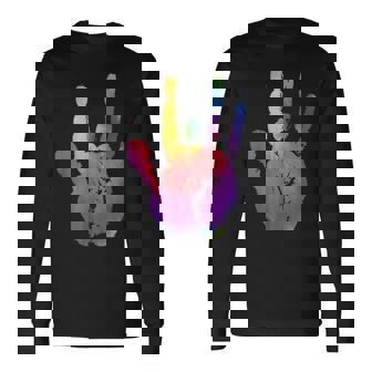 Vintage Retro Jerry Tie Dye Hand Long Sleeve T-Shirt | Mazezy