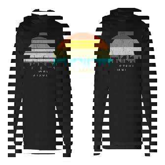 Vintage Retrotyle City Turkeykyline Cityscape Istanbul 長袖tシャツ 長袖Tシャツ - Kawaiitshirt