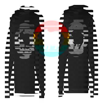 Vintage Retrounset Capybara 長袖Tシャツ - Kawaiitshirt