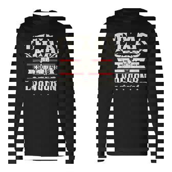 Vintage Texas Est 1845Ouvenir Texas Longhorn Lover T-shirt à manches longues - Cadeauxyz