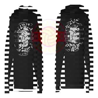 Volleyball Grandpa Fathers Day Volleyball Lover Grandfather Long Sleeve T-Shirt - Monsterry