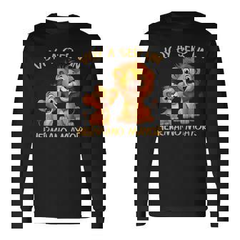 Voy Aer Un Hermano Mayor Dos Leones Embarazada Bebé León Camiseta de manga larga - Regaloses