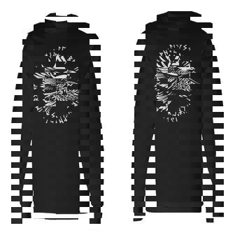 Walhalla Raven Odins ルーンズ ノルディック コンパス バイキング 長袖Tシャツ - Kawaiitshirt