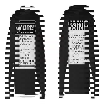 Warning 警告！【Anata Hima Jin】【英語 文字】ローマ字 メッセージ 面白い デザイン 長袖Tシャツ - Kawaiitshirt