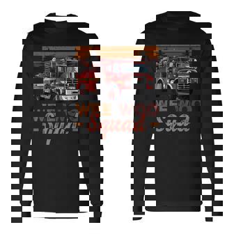 Wee Wooquad 消防車 消防士 ヴィンテージ 消防車 長袖Tシャツ - Kawaiitshirt