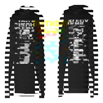 Western Family Birthday Boy 5 Cowboy 5Th Birthday Long Sleeve T-Shirt - Thegiftio