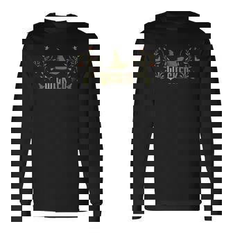 Wicked Movie ロゴ エルファバハット フローラル 長袖Tシャツ - Kawaiitshirt