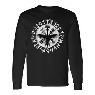 Wikinger Rabe Odin Runenegvisir Langarmshirts - Geschenkecke