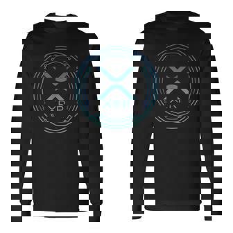 Xrp 暗号化デジタル通貨 ブルーグリーン 投資家 楽しい 長袖Tシャツ - Kawaiitshirt