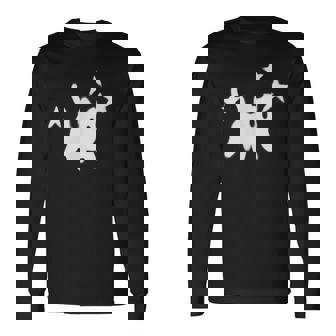 Y2k 90S Scary Tomcat Cat Is Scared Under Starry Long Sleeve T-Shirt - Thegiftio UK