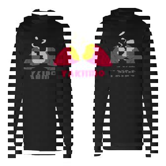 Yakiimo Imo 焼き芋 さつまいも イラスト 焼き芋好き さつまいも好き おもしろ かわいい おしゃれ 長袖Tシャツ - Kawaiitshirt