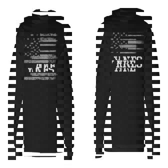 Yankees Name Us Flag Long Sleeve T-Shirt - Thegiftio UK