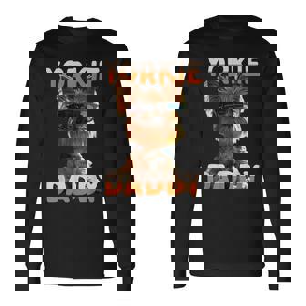 Yorkie Daddyヨーキー パパ 父の日 お父さん スウィート・ヨークシャー・テリア 長袖Tシャツ - Kawaiitshirt