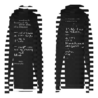 ”私は怠けているのではなく、省エネモードなんです。英訳）ユニークなメッセージ 長袖Tシャツ - Kawaiitshirt