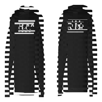 「Rina」ヘボン式「りな」「リナ」下の名前 ローマ字 名入れ 名乗り ラテン文字 綴り 長袖Tシャツ - Kawaiitshirt