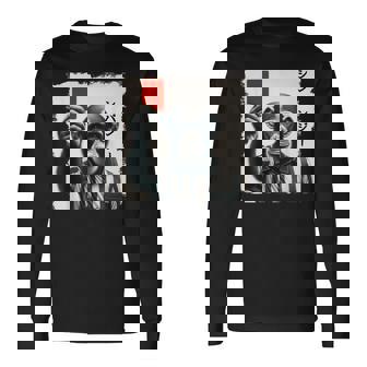 「シンパンジー」審判 シンパン チンパンジー レッドカード 猿 サル スポーツ サッカー 日本語 カタカナ かっこいい 長袖Tシャツ - Kawaiitshirt