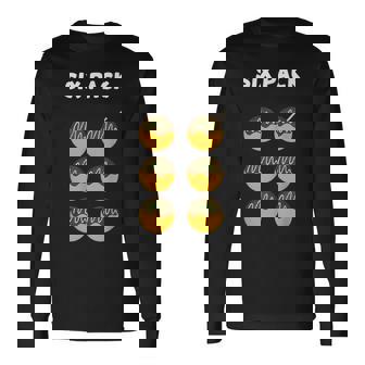 【シックスパック】腹筋 たこ焼き 面白い ジム用 トレーニングウェア ギャグ ウケ狙い 贈り物 ギフト 長袖Tシャツ - Kawaiitshirt