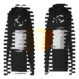 【パン】食パン おもしろ 可愛い 面白い お笑い ユーモア ギャグ ネタ ウケ狙い 笑える 変な 長袖Tシャツ - Kawaiitshirt