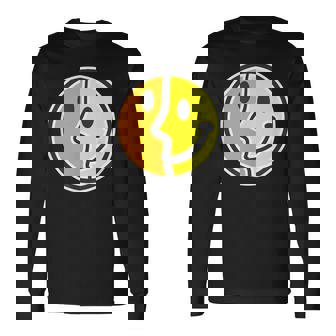 【ピカソ風】スマイル フェイス 笑顔（パロディ）キュビズム【スマイリー】ニコニコ 黄色 ポップ かわいい 長袖Tシャツ - Kawaiitshirt