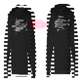 【マグロ部位】肉の部位 鮪 魚 寿司 釣り 水産 漁師 鮨 まぐろ 定食 部位 おもしろ 面白い ネタ ウケ狙い 長袖Tシャツ - Kawaiitshirt