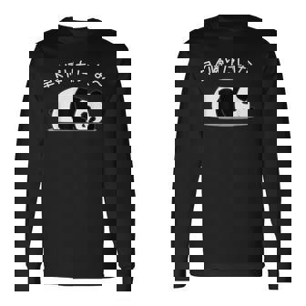 【早く帰りたいな】パンダ 熊 おもしろ 面白い 可愛い ユーモア ギャグ ネタ ウケ狙い 笑える サラリーマン 社畜 長袖Tシャツ - Kawaiitshirt