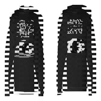 【明日から本気出す】パンダ 熊 おもしろ 面白い 可愛い ユーモア ギャグ ネタ ウケ狙い 笑える キャラクター 長袖Tシャツ - Kawaiitshirt