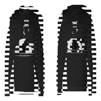 【暑い】パンダ 熊 夏 地球温暖化 熱中症 おもしろ 面白い 可愛い ユーモア ギャグ ネタ ウケ狙い 笑える 変な 長袖Tシャツ - Kawaiitshirt