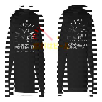 【燃料はビール】 面白い酒 ビール メンズ おもしろ 筆文字 面白い 服 オリジナル おもしろグッズ 文字 長袖Tシャツ - Kawaiitshirt