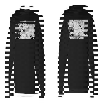 【白上フブキ】『ヤマト神想怪異譚』漫画コマtシャツ（本人セレクト 英語）黒 長袖Tシャツ - Kawaiitshirt