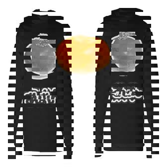 あんぱん《スイーツ ポップ》食べ物 かわいい 面白い デザイン 長袖Tシャツ - Kawaiitshirt