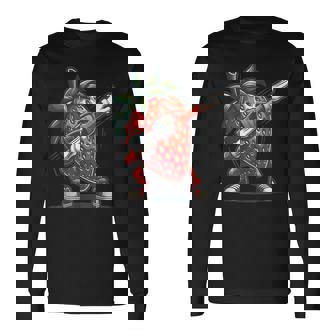 いちごを軽くたたくダンスいちごの果実を軽くたたく 長袖Tシャツ - Kawaiitshirt