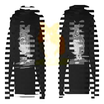 いぬ シェルティ 子犬 ペット かわいい 動物 イラスト 長袖Tシャツ - Kawaiitshirt