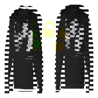 うさまる ベジまるズ ダークカラー 長袖Tシャツ - Kawaiitshirt