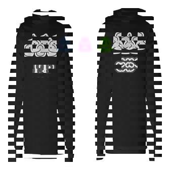 うんこ くん《3 スリー》【Unko】うんち ポップ ゆるくて かわいい キャラクター イラスト 長袖Tシャツ - Kawaiitshirt