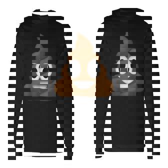 うんちパイル 笑顔 ハッピー うんちパイル うんちの渦 かわいい おもしろい 長袖Tシャツ - Kawaiitshirt