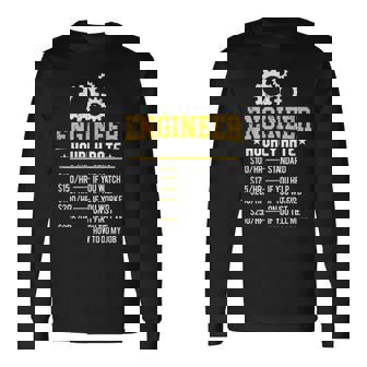 おかしいエンジニア時給工学設計労務レート 長袖Tシャツ - Kawaiitshirt