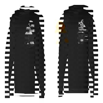 おかしなアメリカンコッカースパニエル ポケットに入った犬愛好家に 長袖Tシャツ - Kawaiitshirt