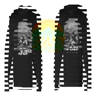 おかしなゴー・ホーム・セイングとテントのネイチャーコスチューム。 長袖Tシャツ - Kawaiitshirt