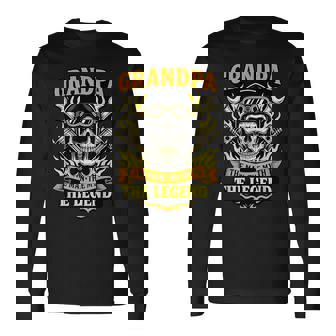 おじいちゃん ザ・マン 神話 おじいちゃんバイクの伝説 長袖Tシャツ - Kawaiitshirt