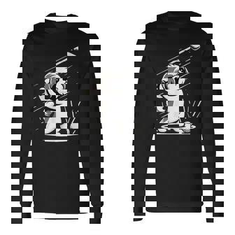 おもしろtシャツ シーズー ゴルフ 犬 子犬 メンズ 犬好きグッズ かわいい おもしろ 服 長袖Tシャツ - Kawaiitshirt