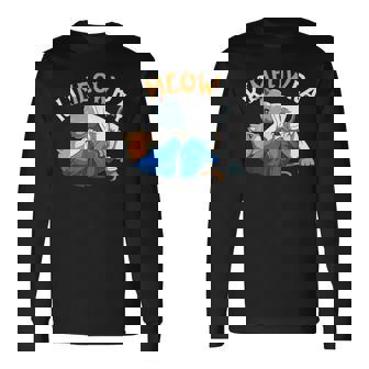 おもしろい柔術猫 柔術愛好者 柔術猫 長袖Tシャツ - Kawaiitshirt