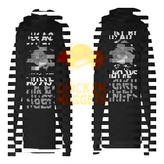 おもしろチキンナゲット メンズ ボーイズ キッズ チキンナゲット愛好家向け 長袖Tシャツ - Kawaiitshirt