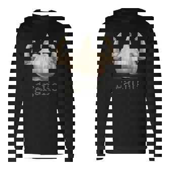 おもしろニンニクデザイン 長袖Tシャツ - Kawaiitshirt