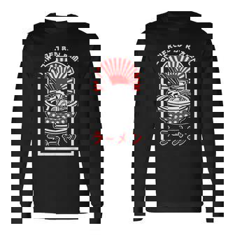 おもしろラーメン 和風丼 箸 長袖Tシャツ - Kawaiitshirt