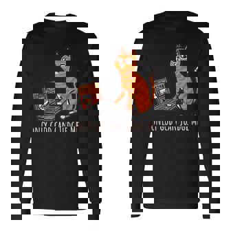 おもしろ猫 通販 イラスト グラフィック 長袖Tシャツ - Kawaiitshirt