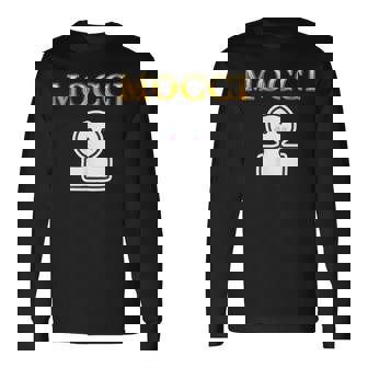 おもち Mocci 餅『おやつ ポップ』ブランド ロゴ パロディ お菓子 おやつ 面白い かわいい 長袖Tシャツ - Kawaiitshirt