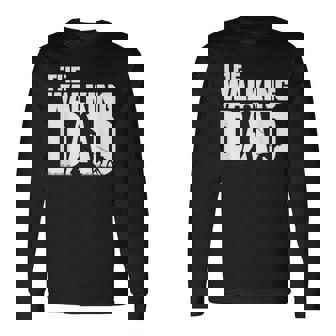 お散歩 お父さん おもしろい 犬 散歩 お父さん ギフト 父の日 長袖Tシャツ - Kawaiitshirt