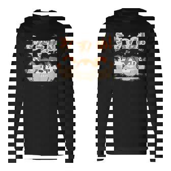 かわいい すずめ ユニークイラスト イラスト 丸い 日本の鳥 【Sparrow】 長袖Tシャツ - Kawaiitshirt