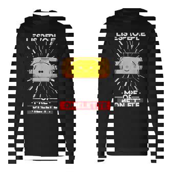 かわいい カワイイ オムレツ 少ない人 もっとオムレツ 長袖Tシャツ - Kawaiitshirt